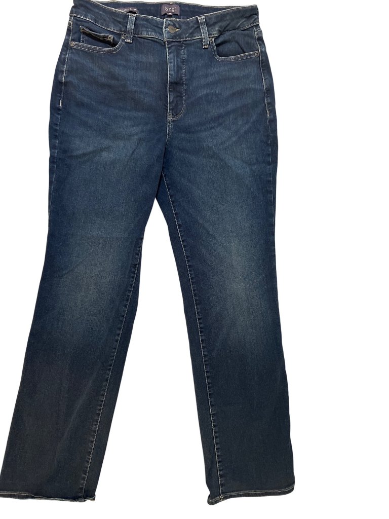 Women's Nydj Jeans Size 12 Marilyn Straight Blue
